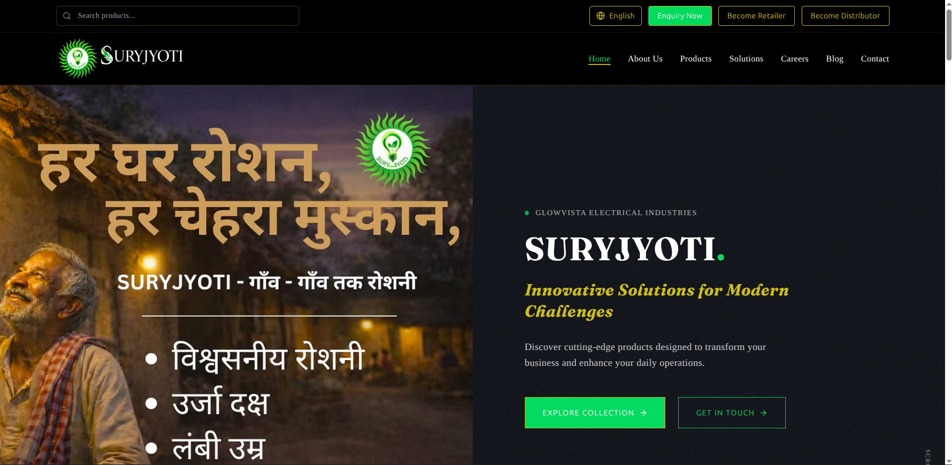 Suryjyoti website preview